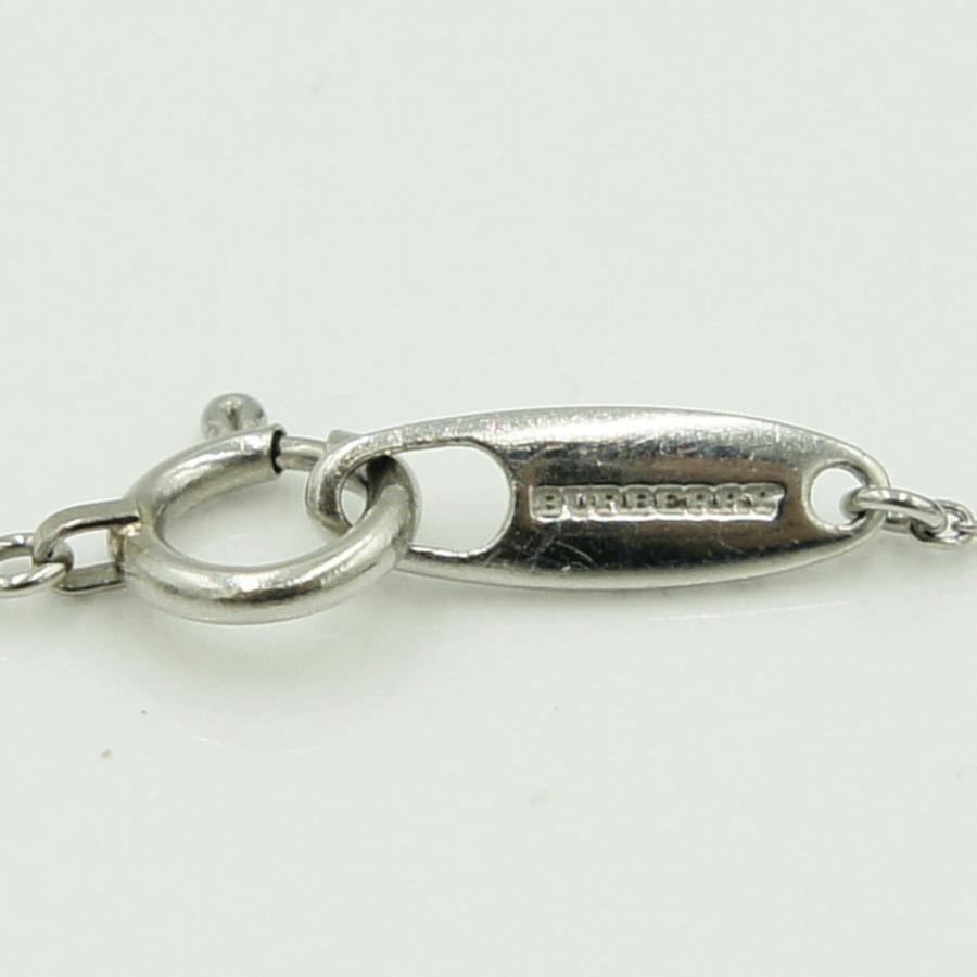 バーバリー(BURBERRY)　Pt900/Pt850サファイアダイヤモンドネックレス　ネックレス長さ 約39.5cm　S0.10ct D0.10ct　重量5.41ｇ(石の重量含む)　レディース（中古）