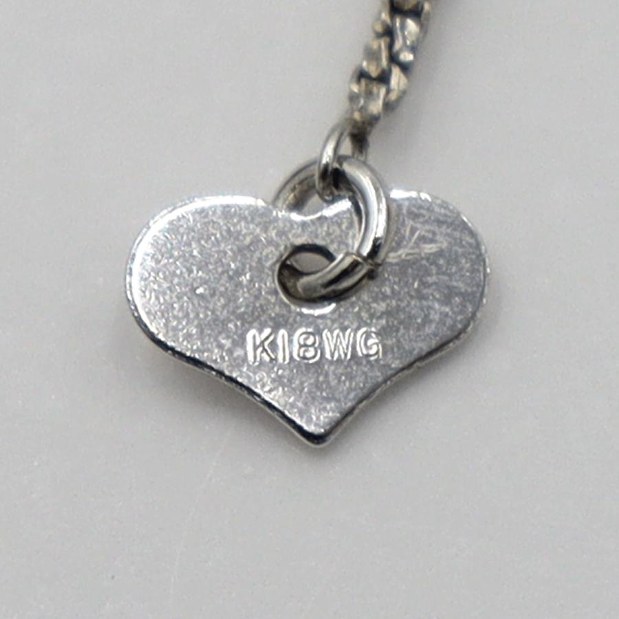 K18WGダイヤペンダントネックレス　D0.18ct　ネック長さ:50cm　重量4.96ｇ(石の重量を含む) (中古)