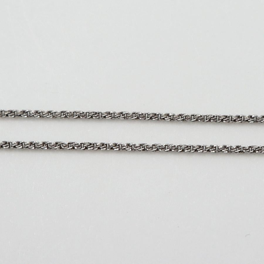 K18WGダイヤペンダントネックレス　D0.18ct　ネック長さ:50cm　重量4.96ｇ(石の重量を含む) (中古)