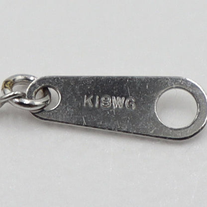 K18WGダイヤペンダントネックレス　D0.18ct　ネック長さ:50cm　重量4.96ｇ(石の重量を含む) (中古)