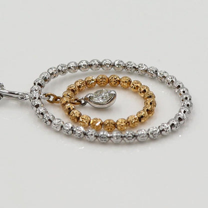 K18WGダイヤペンダントネックレス　D0.18ct　ネック長さ:50cm　重量4.96ｇ(石の重量を含む) (中古)