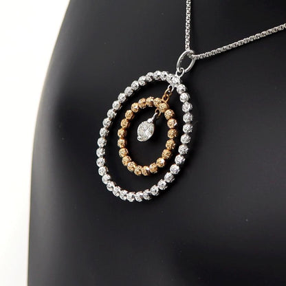 K18WGダイヤペンダントネックレス　D0.18ct　ネック長さ:50cm　重量4.96ｇ(石の重量を含む) (中古)