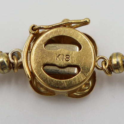 K18トルマリンネックレス　ネック長さ：約48cm　重量37.95ｇ(石の重量を含む)　レディース(中古)