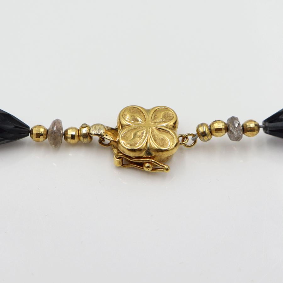 K18トルマリンネックレス　ネック長さ：約48cm　重量37.95ｇ(石の重量を含む)　レディース(中古)