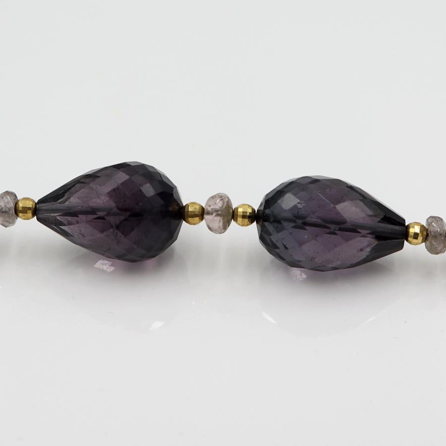 K18トルマリンネックレス　ネック長さ：約48cm　重量37.95ｇ(石の重量を含む)　レディース(中古)