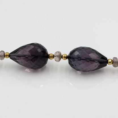 K18トルマリンネックレス　ネック長さ：約48cm　重量37.95ｇ(石の重量を含む)　レディース(中古)