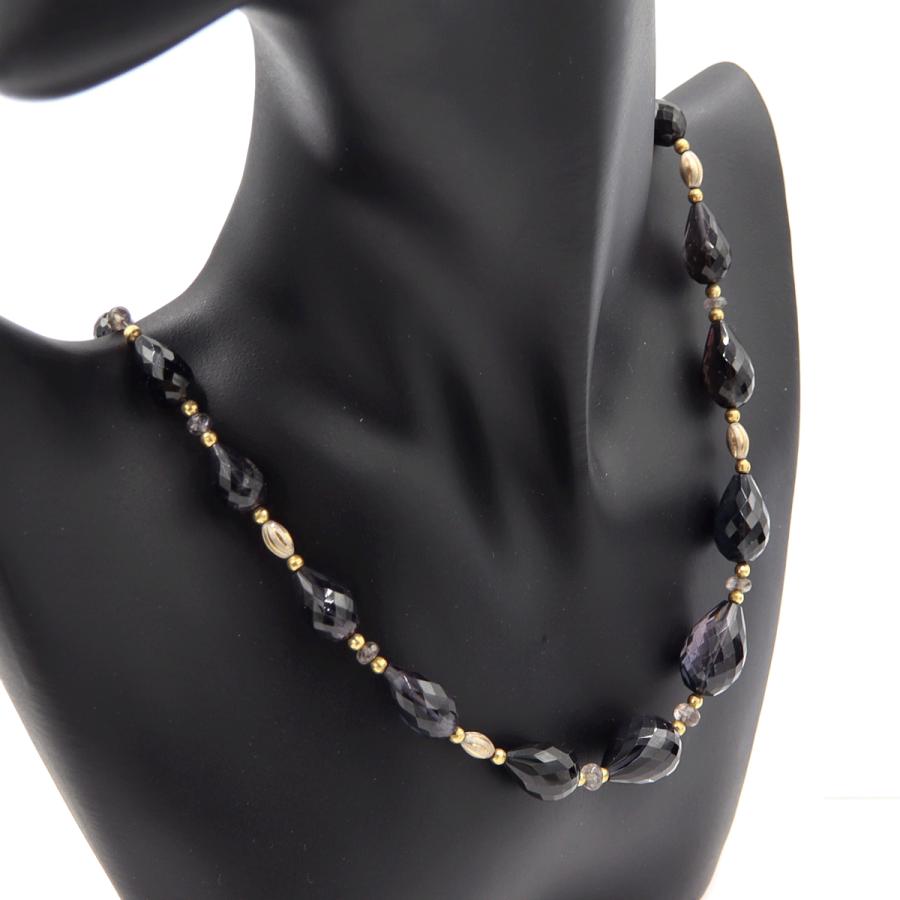 K18トルマリンネックレス　ネック長さ：約48cm　重量37.95ｇ(石の重量を含む)　レディース(中古)