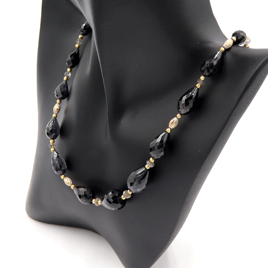 K18トルマリンネックレス　ネック長さ：約48cm　重量37.95ｇ(石の重量を含む)　レディース(中古)