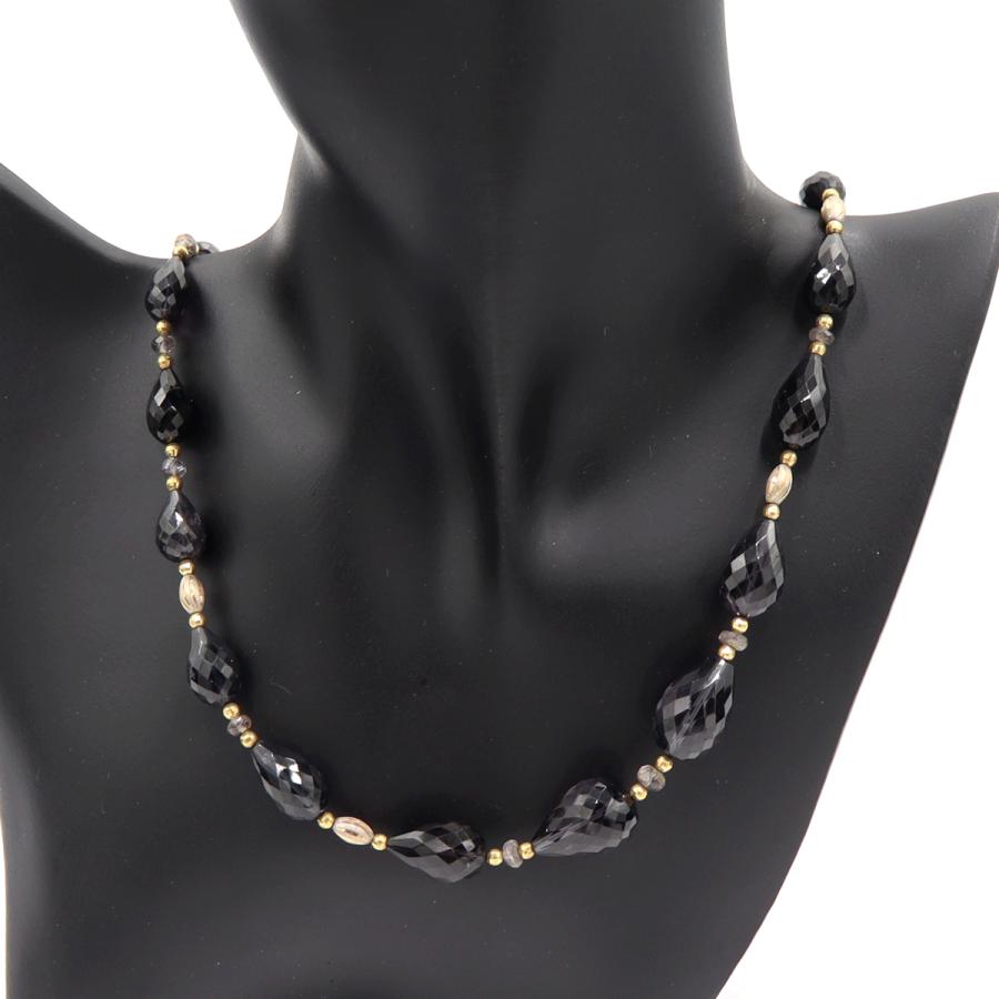 K18トルマリンネックレス　ネック長さ：約48cm　重量37.95ｇ(石の重量を含む)　レディース(中古)