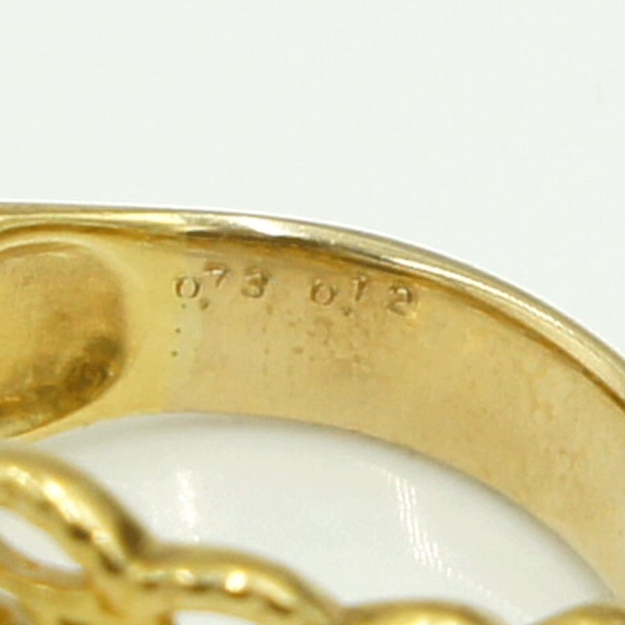 K18サファイアダイヤモンドリング　S0.73ct　D0.12ct　リングサイズ12号　重量5.41ｇ(石の重量含む)　レディース（中古）