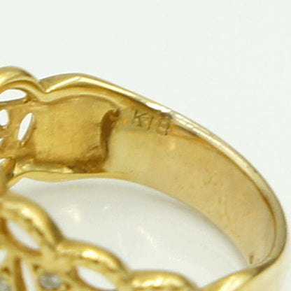 K18サファイアダイヤモンドリング　S0.73ct　D0.12ct　リングサイズ12号　重量5.41ｇ(石の重量含む)　レディース（中古）