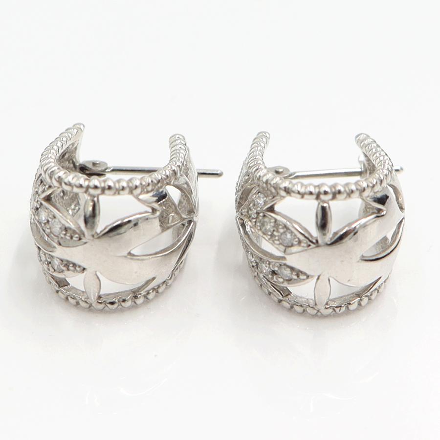 Pt900ダイヤモンドピアス　D0.15ct　重量9.70ｇ(両耳・石の重量含む)（中古）