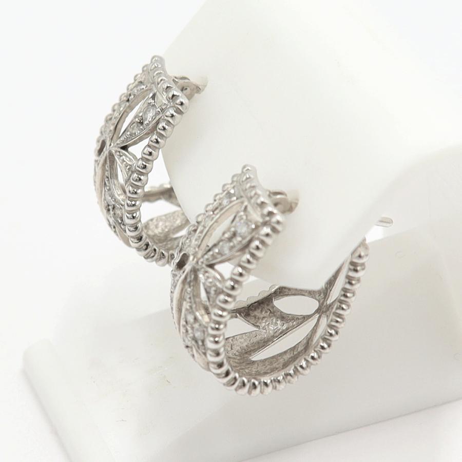 Pt900ダイヤモンドピアス　D0.15ct　重量9.70ｇ(両耳・石の重量含む)（中古）