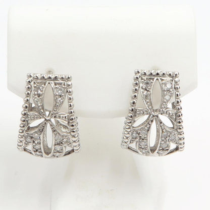 Pt900ダイヤモンドピアス　D0.15ct　重量9.70ｇ(両耳・石の重量含む)（中古）