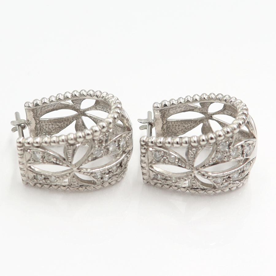 Pt900ダイヤモンドピアス　D0.15ct　重量9.70ｇ(両耳・石の重量含む)（中古）