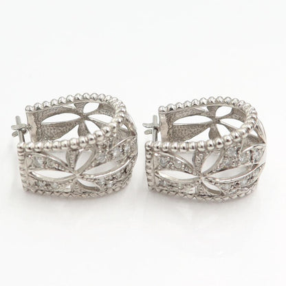 Pt900ダイヤモンドピアス　D0.15ct　重量9.70ｇ(両耳・石の重量含む)（中古）