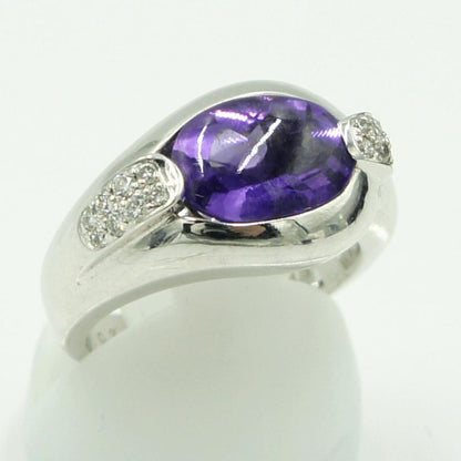 750アメジストダイヤモンドリング　A2.43ct　D0.16ct　リングサイズ9号　レディース（中古）