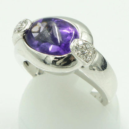 750アメジストダイヤモンドリング　A2.43ct　D0.16ct　リングサイズ9号　レディース（中古）