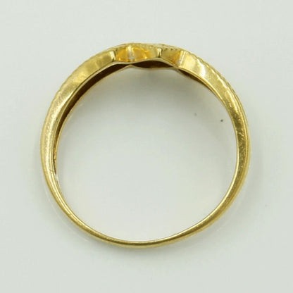 K18ファッションリング　リングサイズ13号　重量2.67g　リボン紐　レディース（中古）