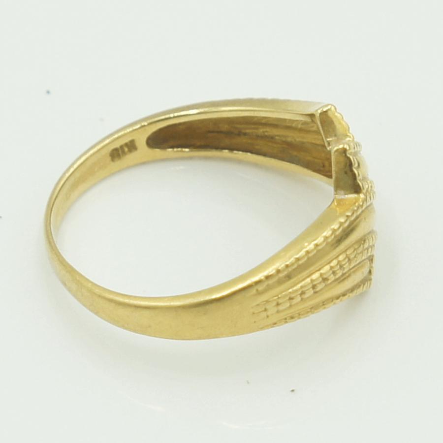 K18ファッションリング　リングサイズ13号　重量2.67g　リボン紐　レディース（中古）