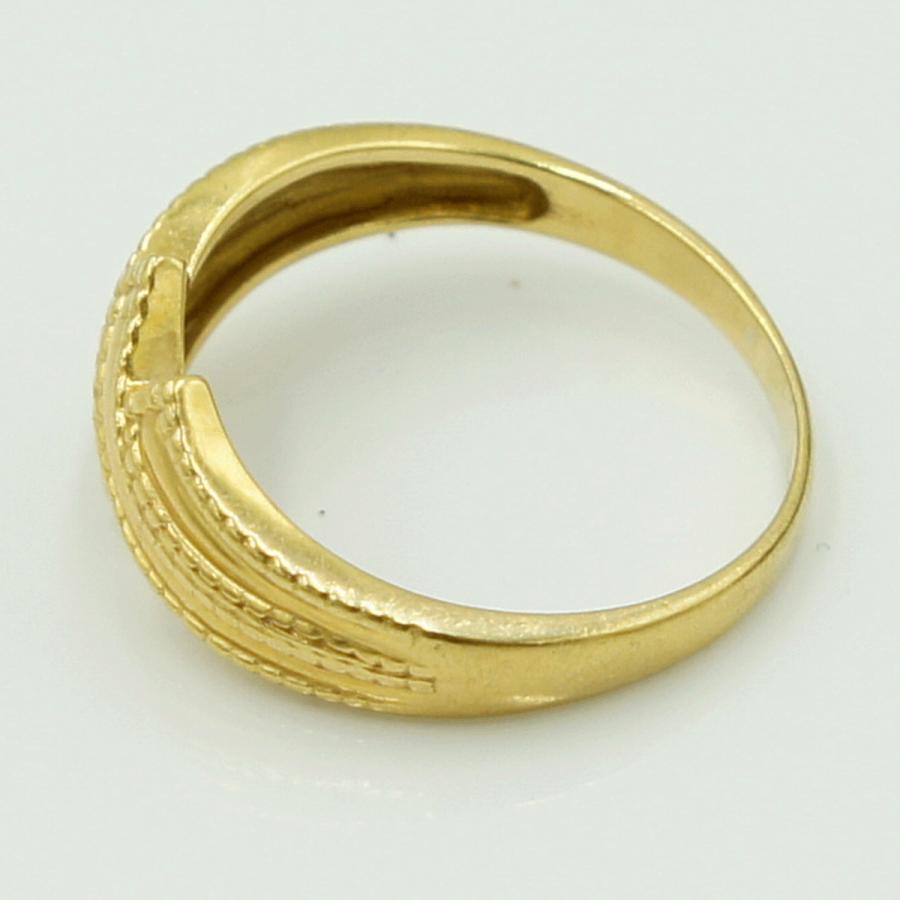 K18ファッションリング　リングサイズ13号　重量2.67g　リボン紐　レディース（中古）