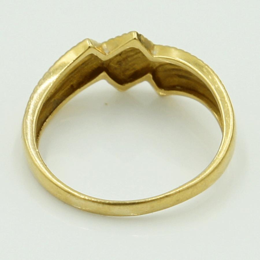 K18ファッションリング　リングサイズ13号　重量2.67g　リボン紐　レディース（中古）