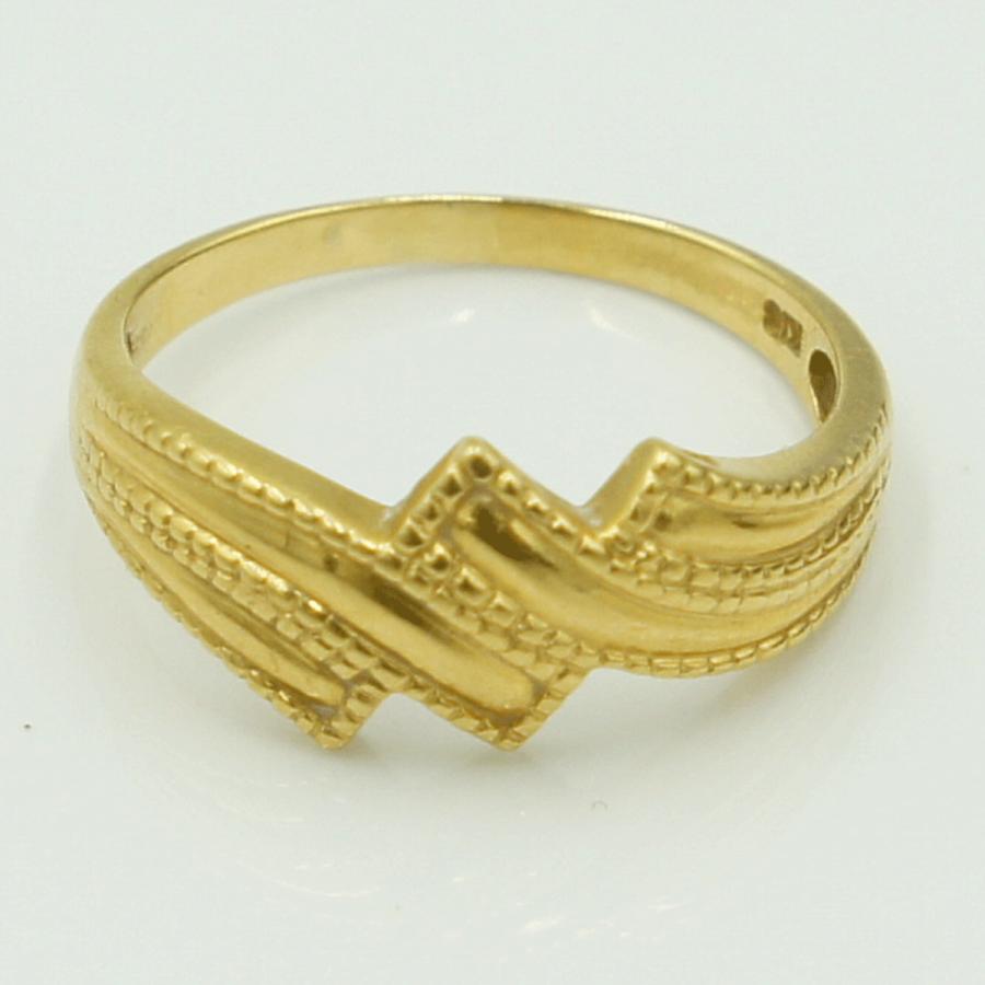 K18ファッションリング　リングサイズ13号　重量2.67g　リボン紐　レディース（中古）