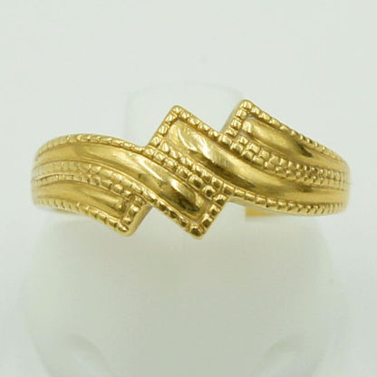 K18ファッションリング　リングサイズ13号　重量2.67g　リボン紐　レディース（中古）