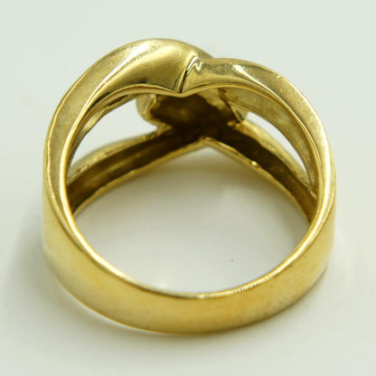 K18ファッションリング「チェーン・鎖」リング12号　重量6.84g　レディース（中古）