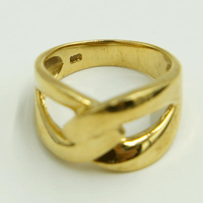 K18ファッションリング「チェーン・鎖」リング12号　重量6.84g　レディース（中古）