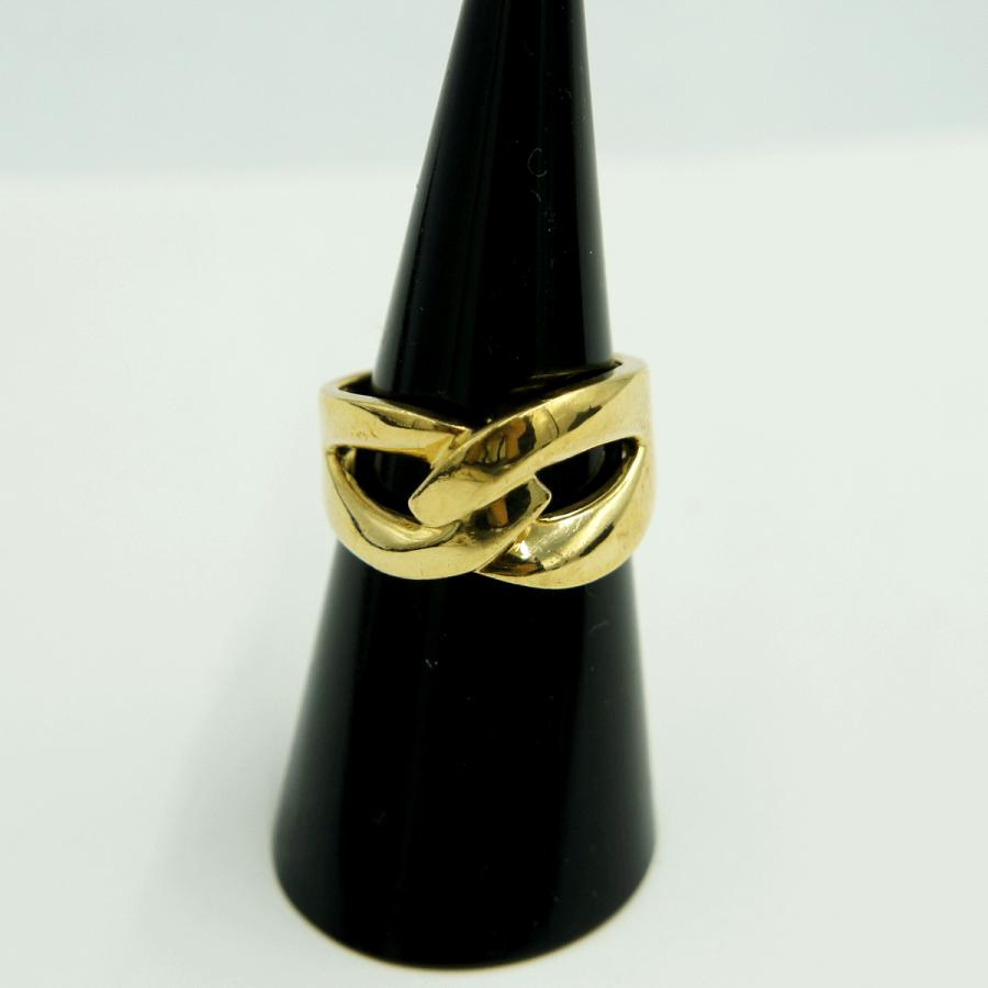 K18ファッションリング「チェーン・鎖」リング12号　重量6.84g　レディース（中古）