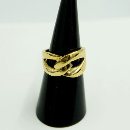 K18ファッションリング「チェーン・鎖」リング12号　重量6.84g　レディース（中古）