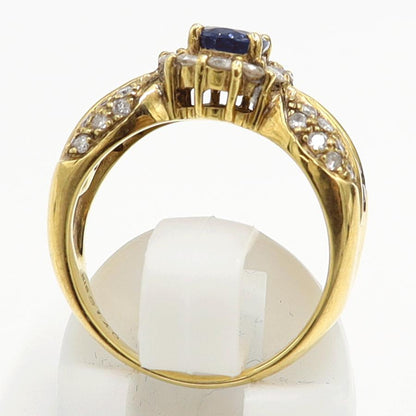 K18サファイアダイヤモンドリング　S1.48ct　D0.56ct　リングサイズ12号　重量7.38ｇ(石の重量含む)　レディース（中古）