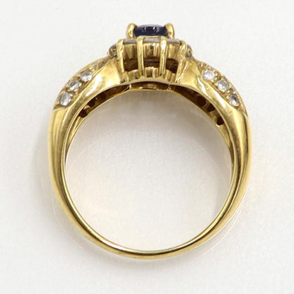 K18サファイアダイヤモンドリング　S1.48ct　D0.56ct　リングサイズ12号　重量7.38ｇ(石の重量含む)　レディース（中古）
