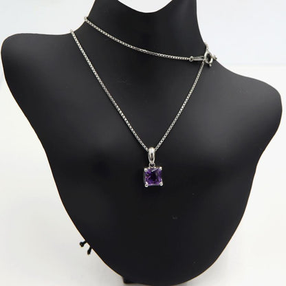 Pt900/Pt850アメジストネックレス　A1.56ct　ネックレス長さ約40cm　重量7.97ｇ(石の重量含む) レディース（中古）