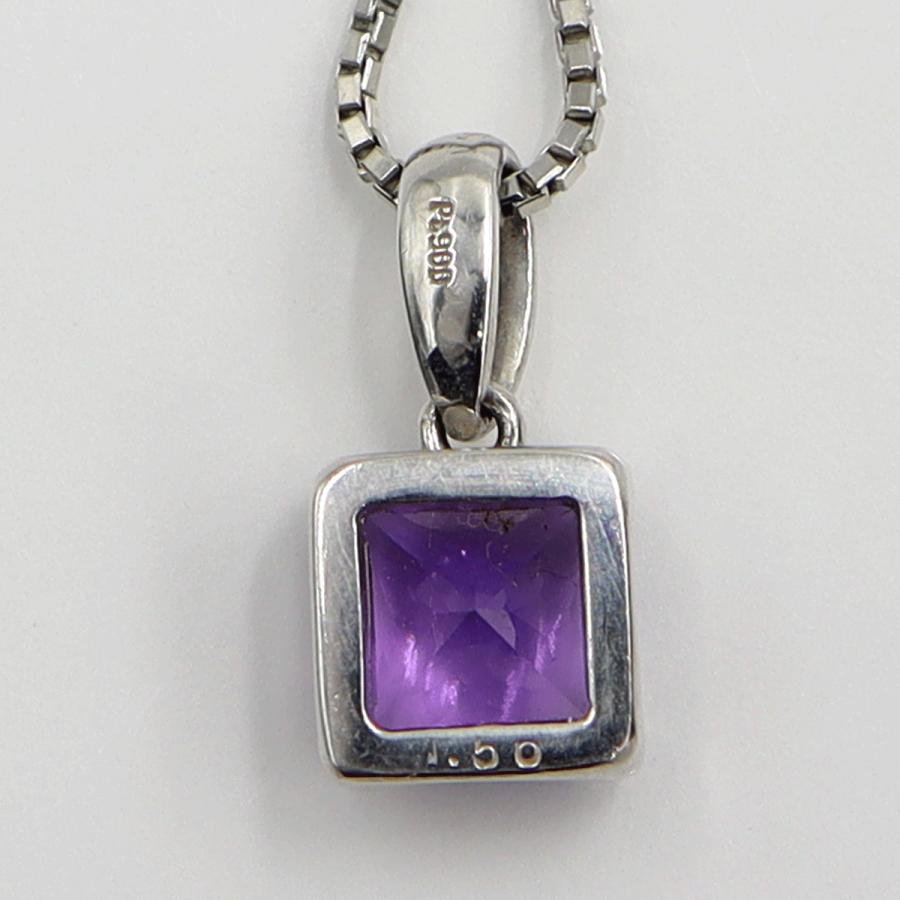 Pt900/Pt850アメジストネックレス　A1.56ct　ネックレス長さ約40cm　重量7.97ｇ(石の重量含む) レディース（中古）