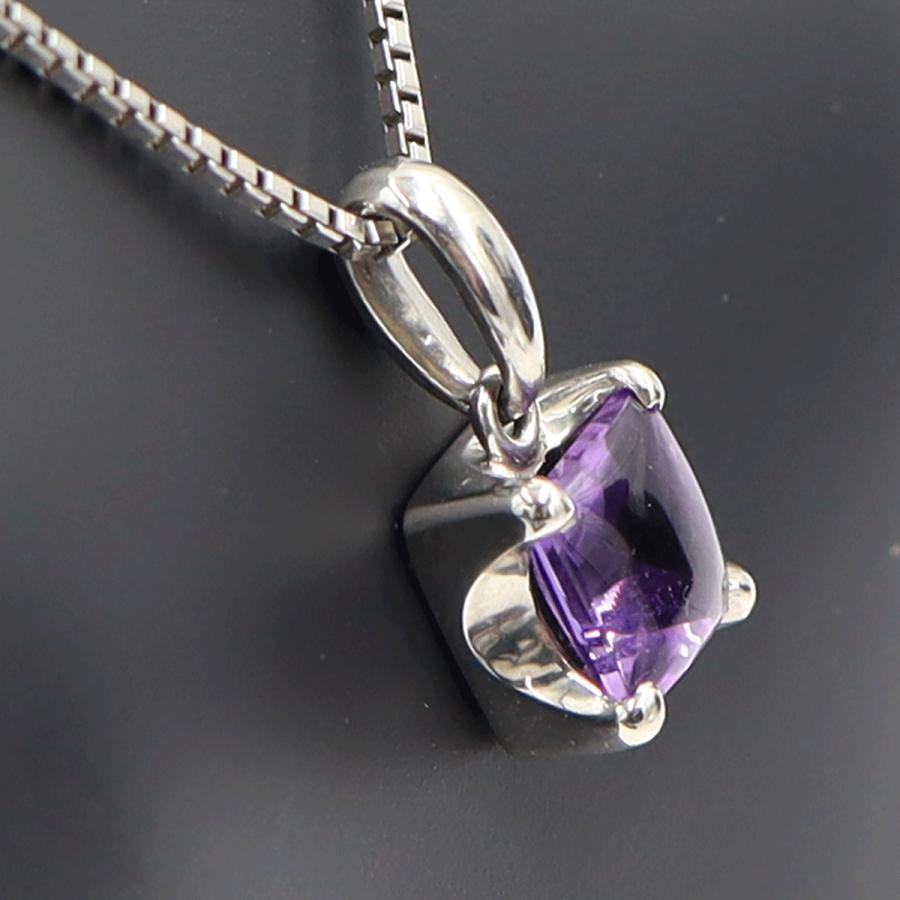 Pt900/Pt850アメジストネックレス　A1.56ct　ネックレス長さ約40cm　重量7.97ｇ(石の重量含む) レディース（中古）