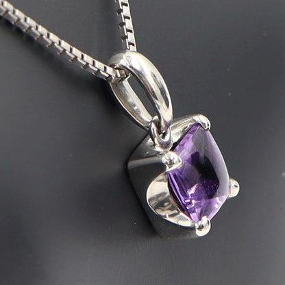 Pt900/Pt850アメジストネックレス　A1.56ct　ネックレス長さ約40cm　重量7.97ｇ(石の重量含む) レディース（中古）