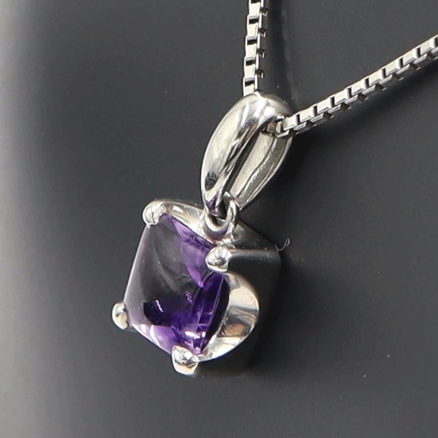Pt900/Pt850アメジストネックレス　A1.56ct　ネックレス長さ約40cm　重量7.97ｇ(石の重量含む) レディース（中古）