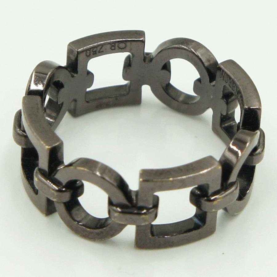 ブシュロン(BOUCHERON)　750チョコレートゴールドリング　リングサイズ17号　重量8.29ｇ 　メンズ　レディース（中古）