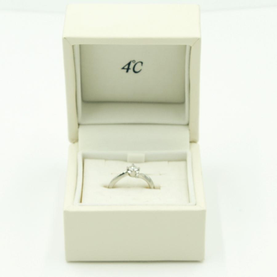 ヨンドシー(４℃)　Pt950ダイヤモンドリング　D0.212ct　リングサイズ8号　重量3.88ｇ(石の重力含む)　レディース（中古）