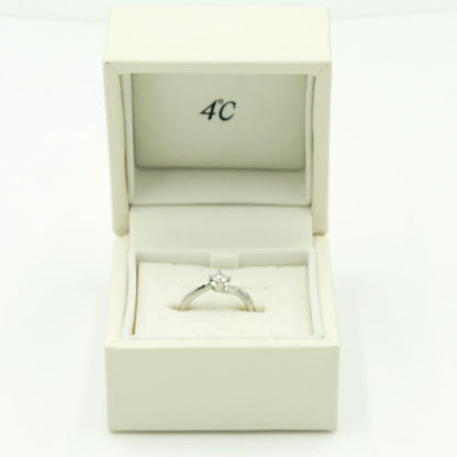 ヨンドシー(４℃)　Pt950ダイヤモンドリング　D0.212ct　リングサイズ8号　重量3.88ｇ(石の重力含む)　レディース（中古）