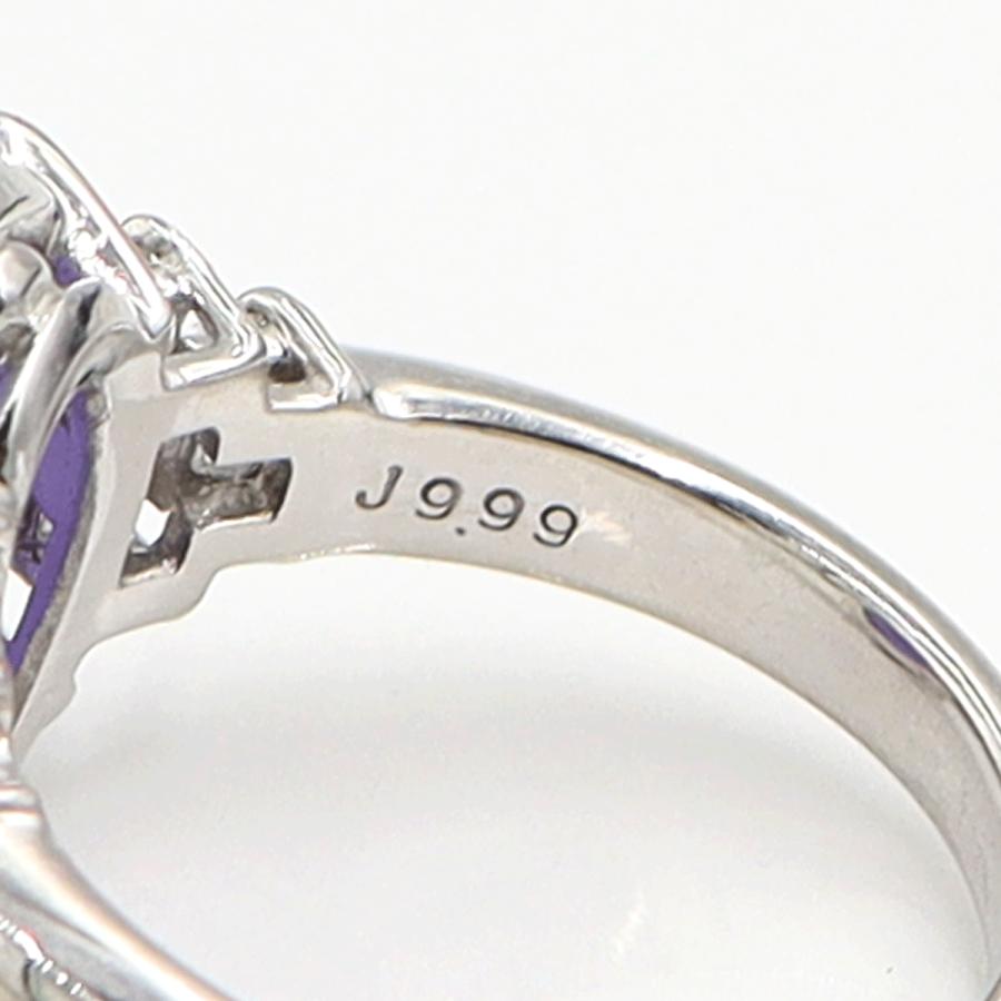 Pt900ラベンダーヒスイダイヤモンドリング　J9.99ct　D0.45ct　リングサイズ16号　重量10.80ｇ(石の重量含む)　レディース（中古）