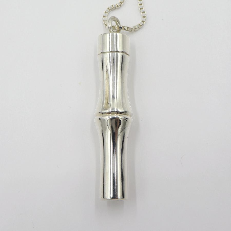 グッチ(GUCCI) バンブーペンダントネックレス　重さ44.77ｇ　チェーン長さ約74cm　シルバー　アクセサリー　レディース　(中古)