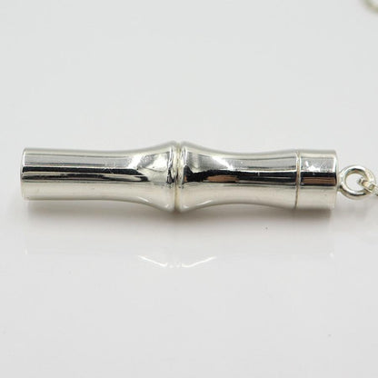 グッチ(GUCCI) バンブーペンダントネックレス　重さ44.77ｇ　チェーン長さ約74cm　シルバー　アクセサリー　レディース　(中古)