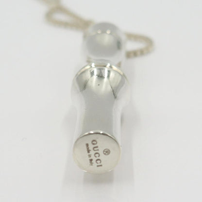 グッチ(GUCCI) バンブーペンダントネックレス　重さ44.77ｇ　チェーン長さ約74cm　シルバー　アクセサリー　レディース　(中古)