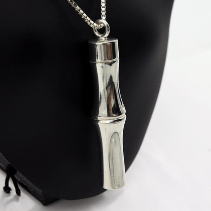 グッチ(GUCCI) バンブーペンダントネックレス　重さ44.77ｇ　チェーン長さ約74cm　シルバー　アクセサリー　レディース　(中古)