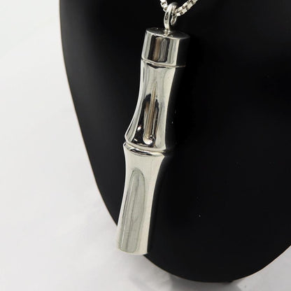 グッチ(GUCCI) バンブーペンダントネックレス　重さ44.77ｇ　チェーン長さ約74cm　シルバー　アクセサリー　レディース　(中古)