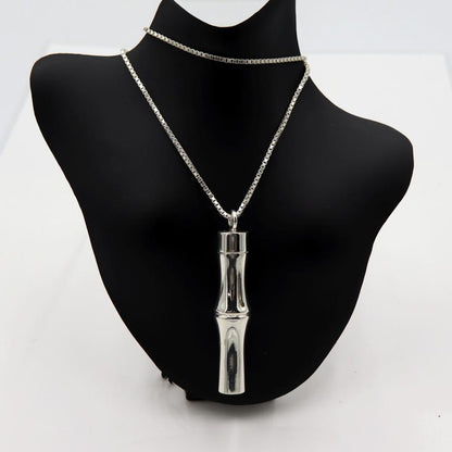 グッチ(GUCCI) バンブーペンダントネックレス　重さ44.77ｇ　チェーン長さ約74cm　シルバー　アクセサリー　レディース　(中古)