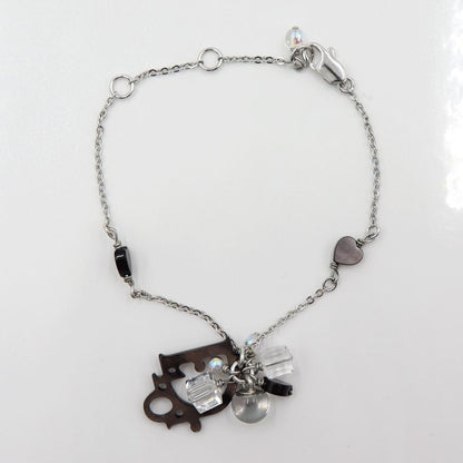 ディオール(Dior) Diorロゴ ハートキューブ ブレスレット　腕回り：約20cm　重さ：5.76ｇ　アクセサリー　レディース(中古)